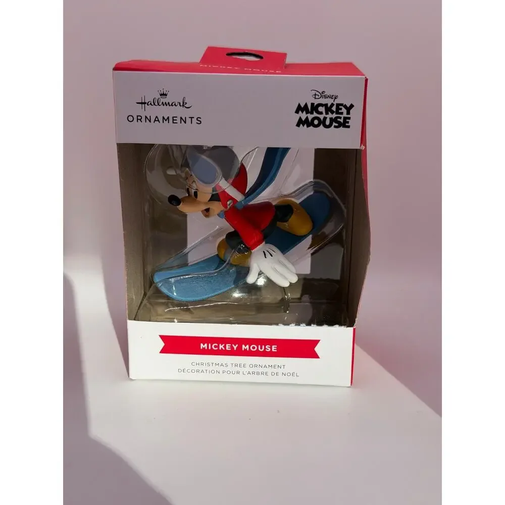 NEW Disney Mickey Mouse Snowboarding Hallmark Christmas Ornaments Keepsake